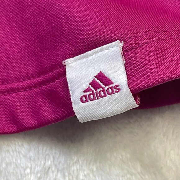 Adidas Track Jacket Toddler Girls Size 2T Lightweight Pink‎ 3 Lines Sleeves FLAW - Picture 11 of 11